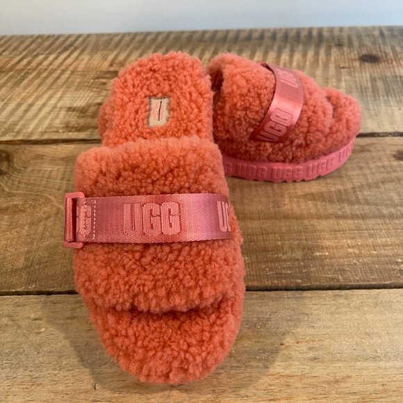 UGG Pink Blossom Fluffita Slides NEW Size 7 - Picture 8 of 13